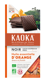 Kaoka Puur 55% met sinaasappel bio 100g - 1638